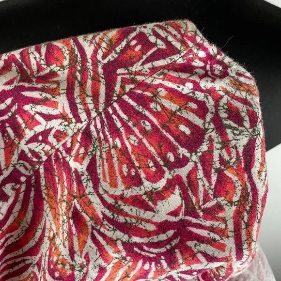 Christopher & Banks Tank Top Women's S Seashell Print Ruffle Neckline Vacation - Picture 10 of 12